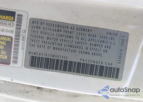 2009 Volkswagen Rabbit S from USA, damaged, VIN WVWBA71K79W087355